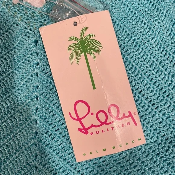 NWT Vintage Lilly Pulitzer Sweater Top in Wave Blue, Sz. S - Picture 5 of 8